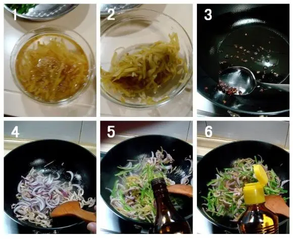 尖椒榨菜饸烙面步骤图一